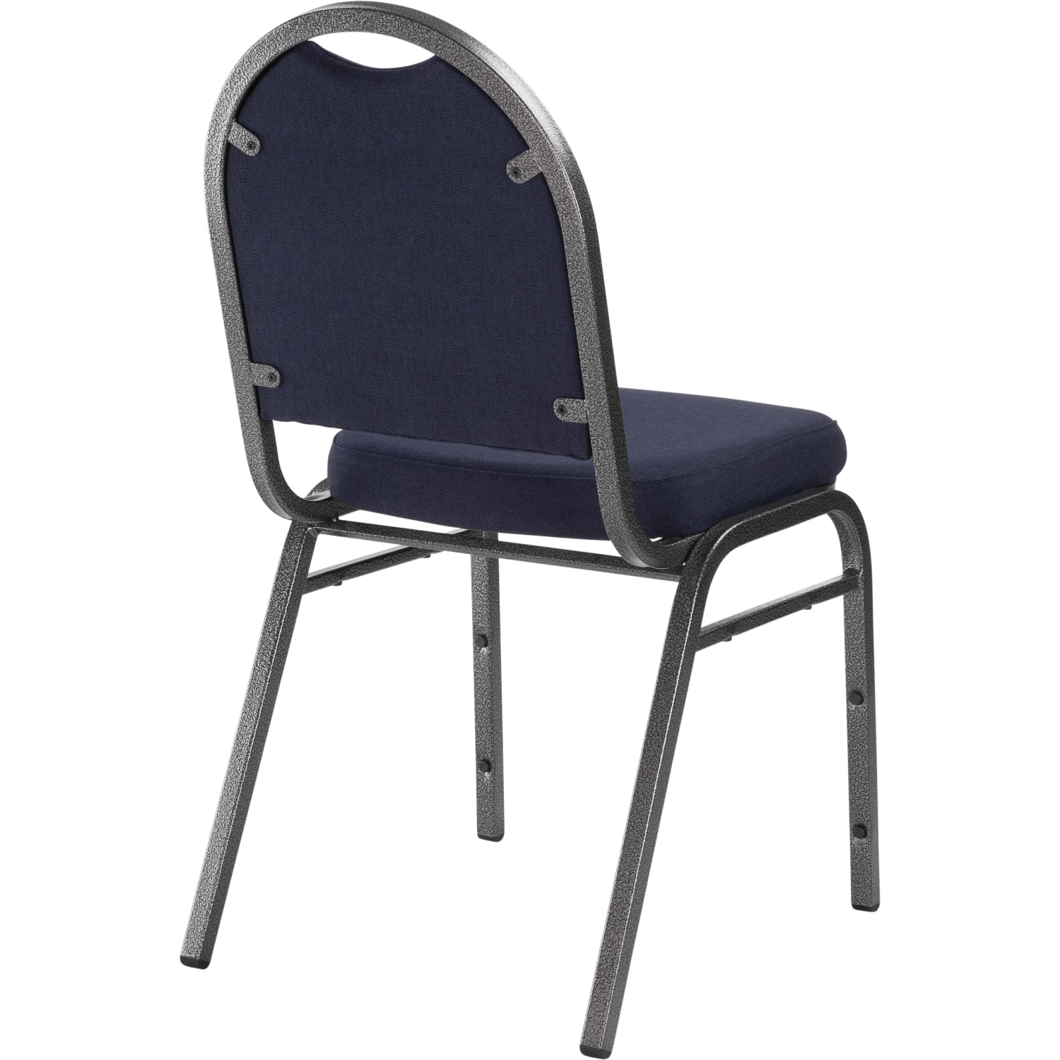 National Public Seating 9200 Series: Dome-Back Premium Fabric Upholstered Banquet Stack Chair, Midnight Blue Seat/Silvervein Frame, Set Of 2 - Image 7