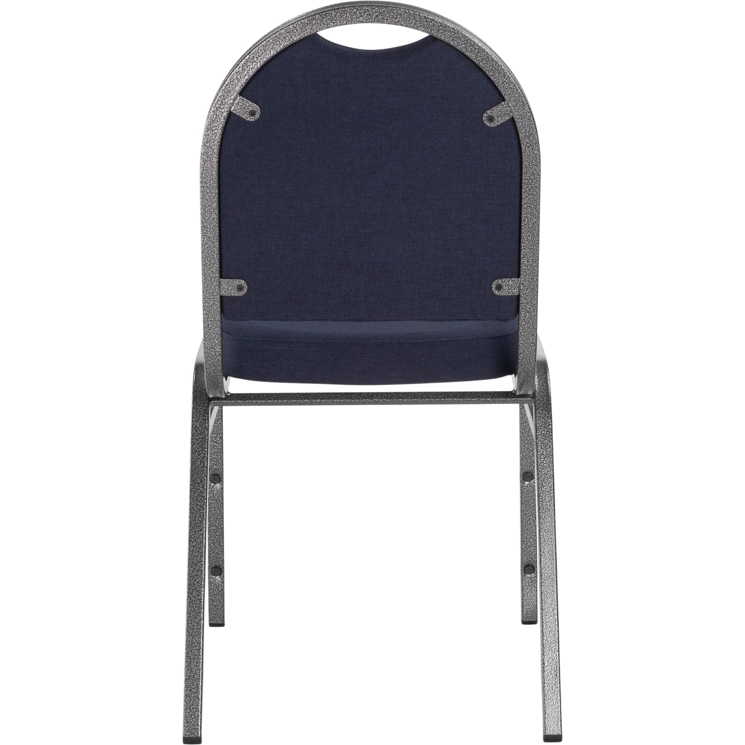 National Public Seating 9200 Series: Dome-Back Premium Fabric Upholstered Banquet Stack Chair, Midnight Blue Seat/Silvervein Frame, Set Of 2 - Image 8