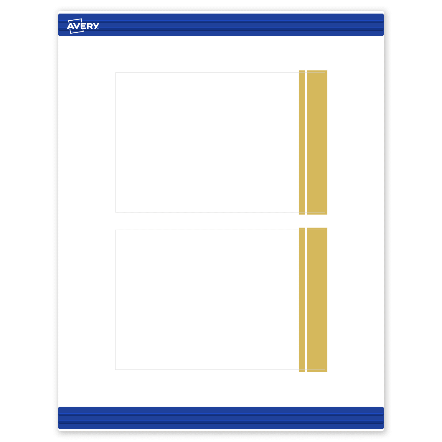 Avery Printable Postcards With Sure Feed Technology, 4in x 6in, Matte White With Preprinted Gold Double-Dipped Edge, Pack Of 20 - Image 3