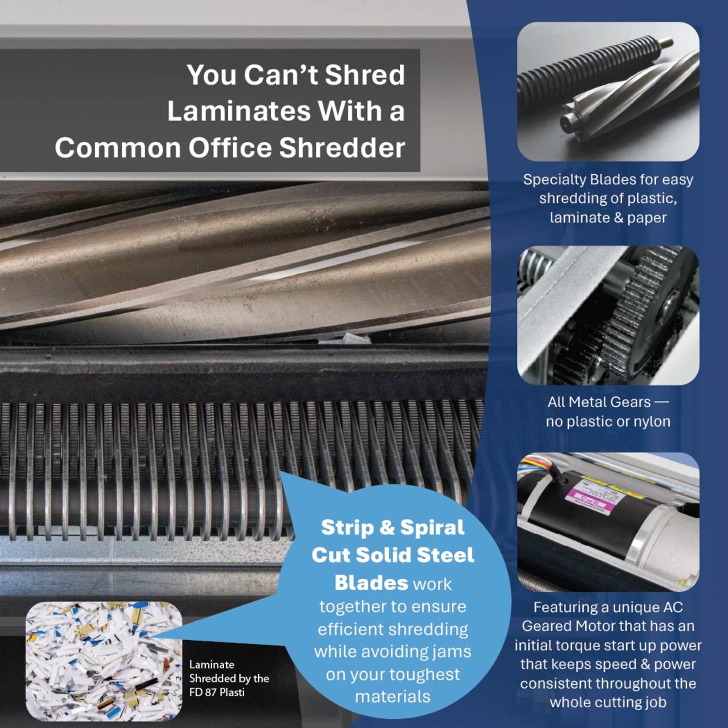 Formax 38-Sheet Cross-Cut Paper/Plastic/Laminate Shredder, FD87 PLASTI - Image 6