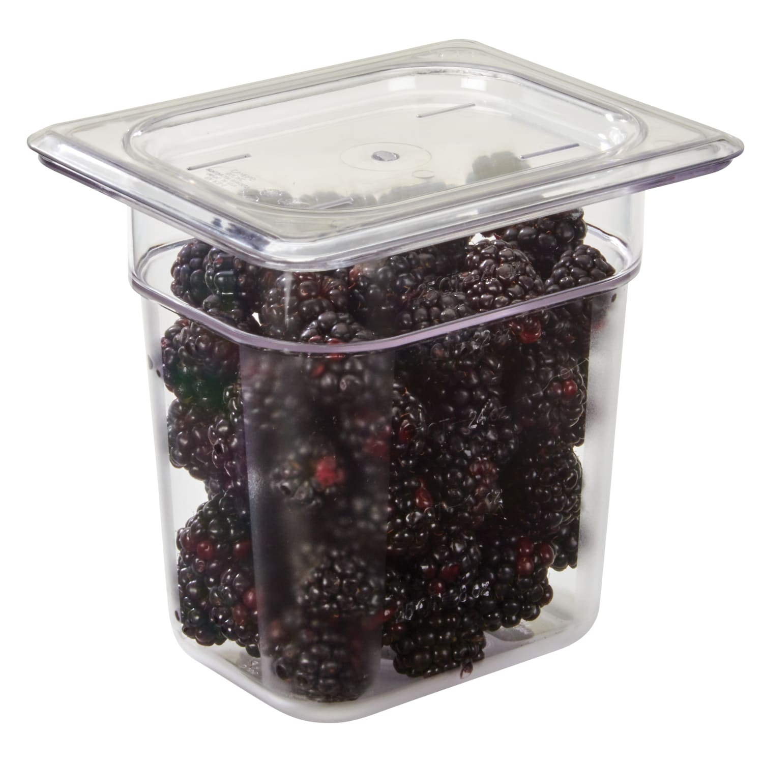 Cambro Camwear 1/8 Flat Food Pan Lids, Clear, Set Of 6 Lids - Image 3