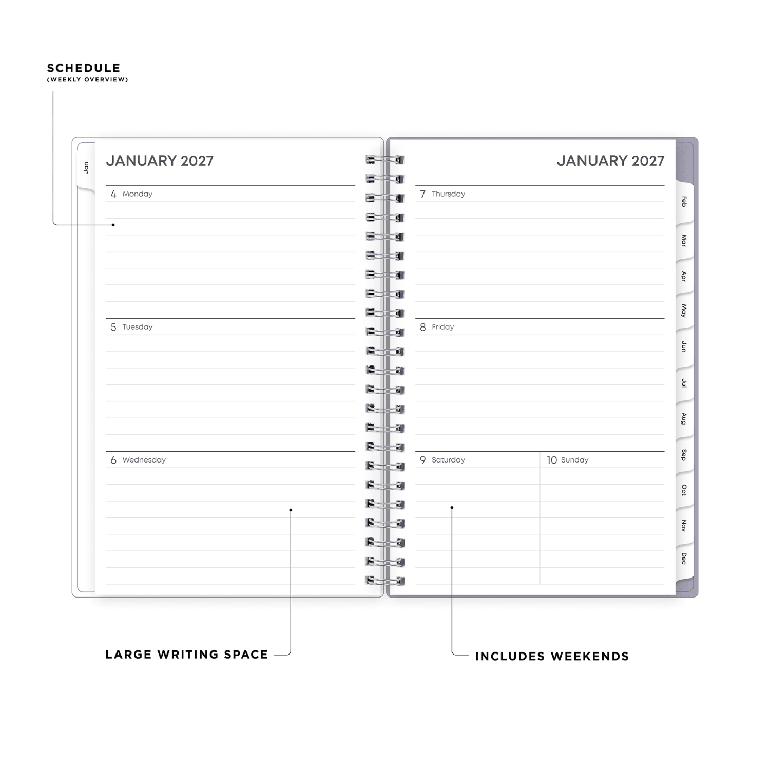 2027 Blue Sky Tula Weekly/Monthly Planning Calendar, 5x8, 0%, PP, Jan-Dec, RY27 - Image 3