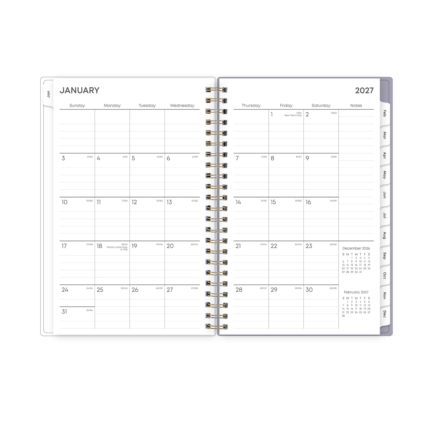 2027 Blue Sky Tula Weekly/Monthly Planning Calendar, 5x8, 0%, PP, Jan-Dec, RY27 - Image 4