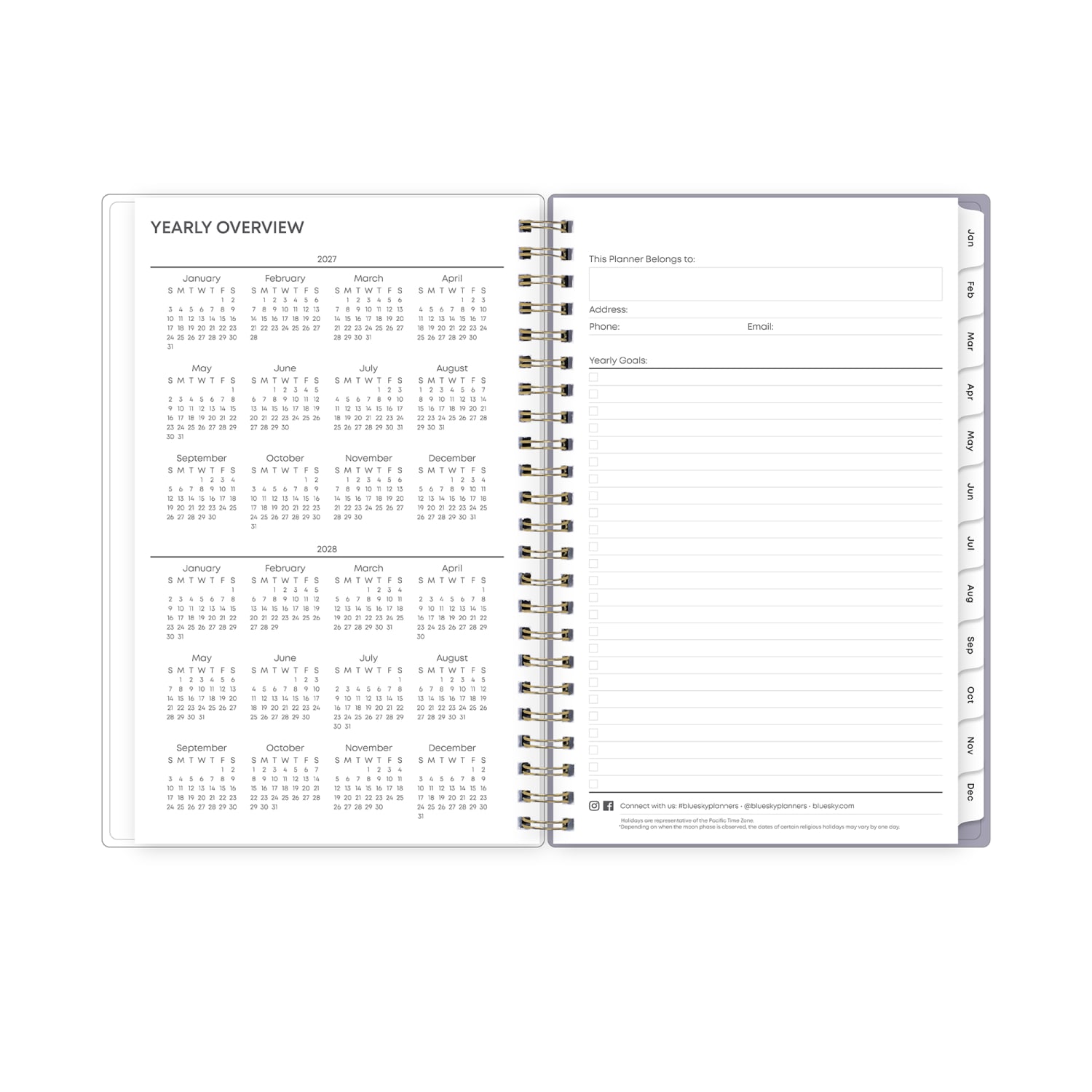 2027 Blue Sky Tula Weekly/Monthly Planning Calendar, 5x8, 0%, PP, Jan-Dec, RY27 - Image 5