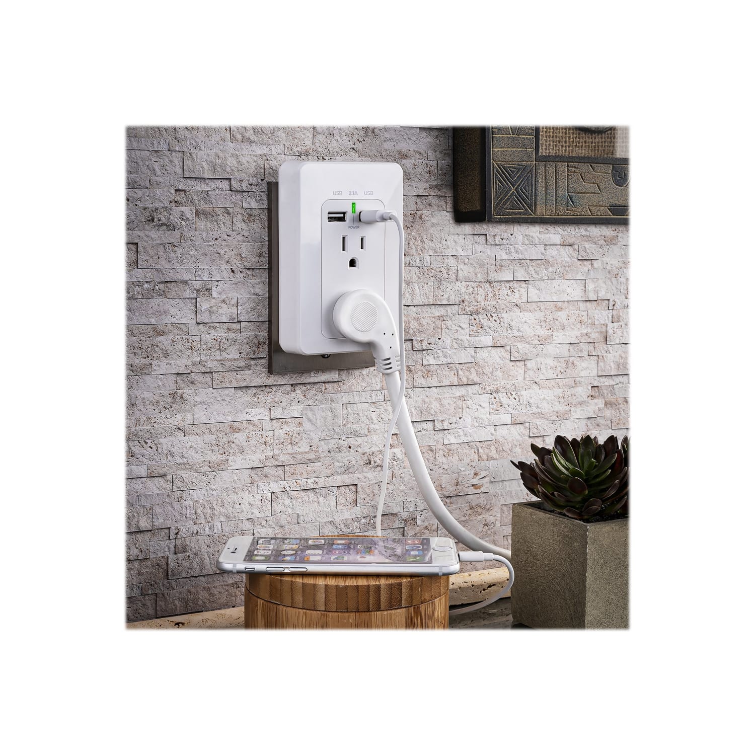 CyberPower MP18HO007 - Multi Pack - power strip - AC 125 V - input: NEMA 5-15P - output connectors: 2 (2 x USB, 2 x NEMA 5-15R) - white (pack of 2) - Image 5