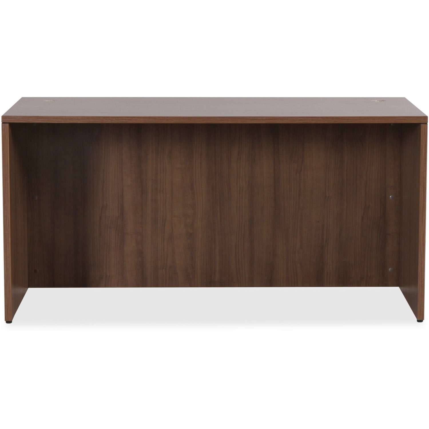Lorell Essentials 72inW Rectangular Shell Computer Desk, Walnut - Image 5