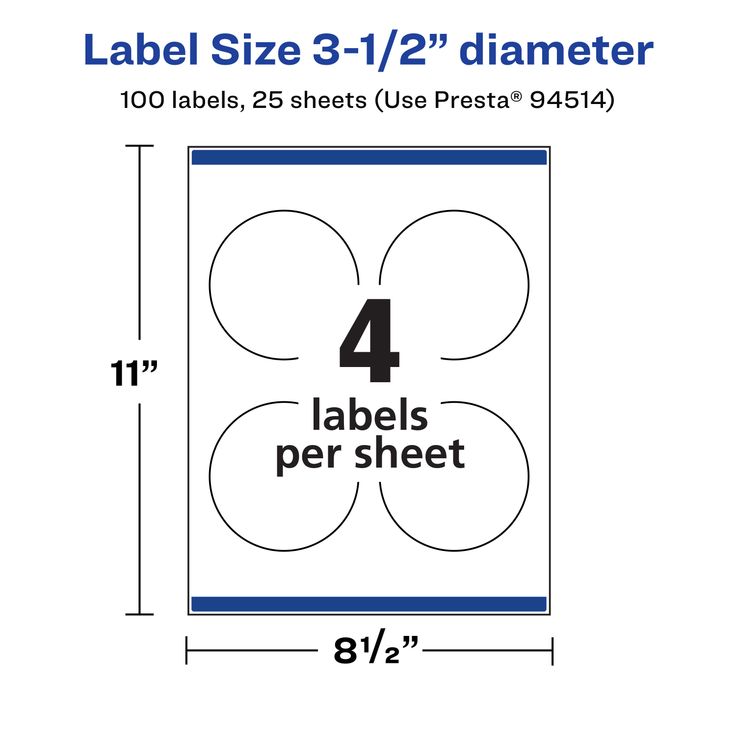 Avery Permanent Labels With Sure Feed, 94514-WMP25, Round, 3-1/2in Diameter, White, Pack Of 100 - Image 6