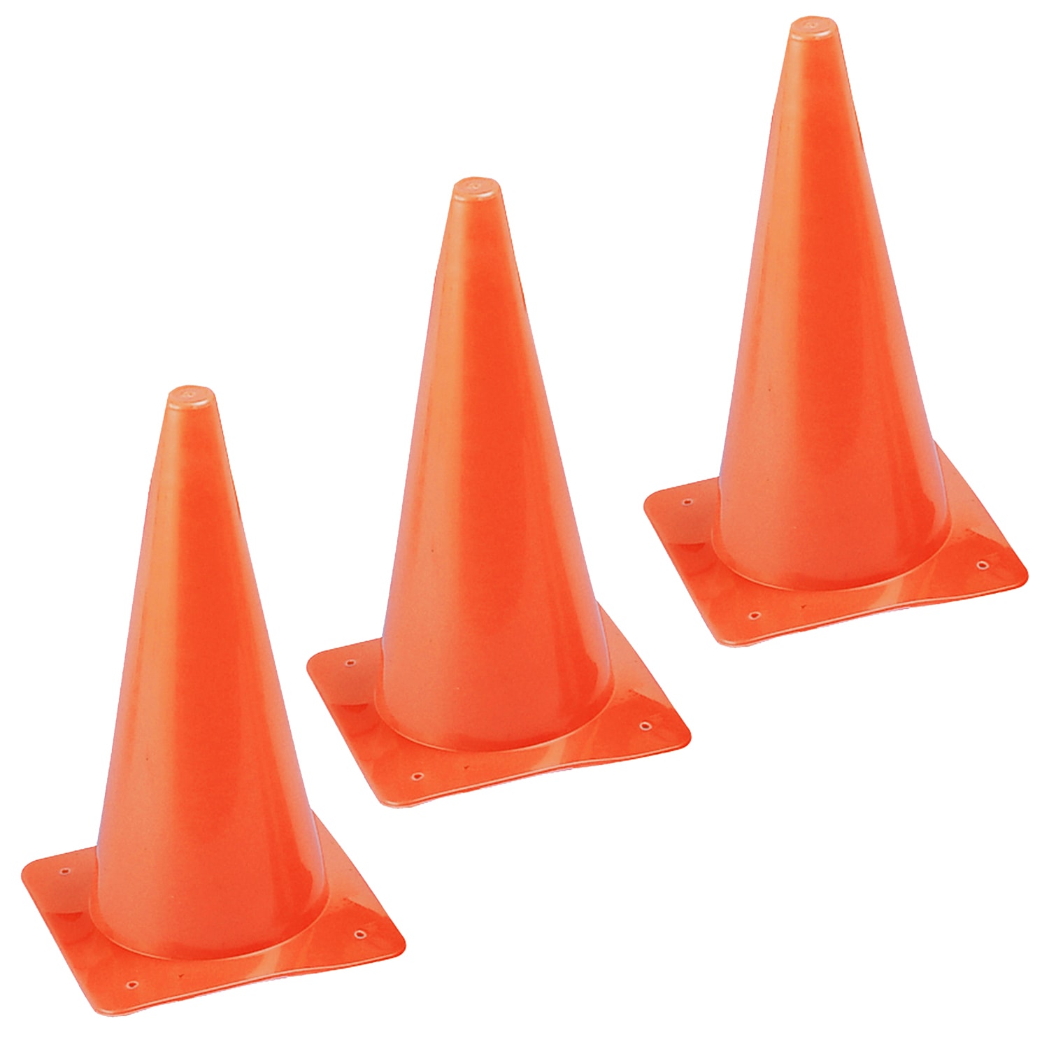 Champion Sports Safety Cones, 15in x 8in, Fluorescent Orange, Pack Of 3 Cones - Image 4