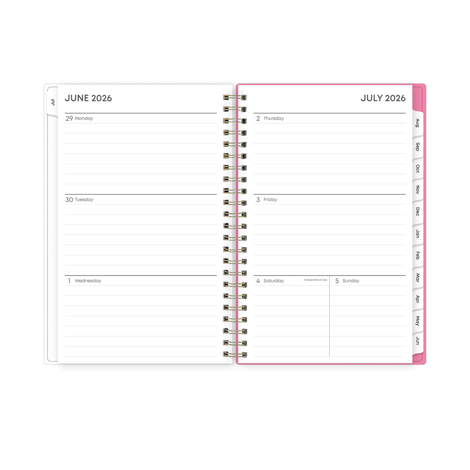 Planning Calendar BS Roosevelt Pink Frosted PP 5x8 AY26-27 - Image 3