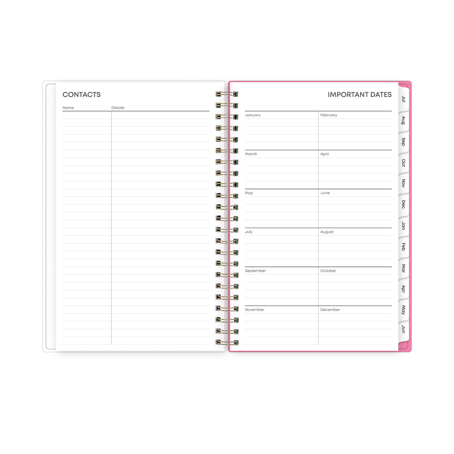 Planning Calendar BS Roosevelt Pink Frosted PP 5x8 AY26-27 - Image 6
