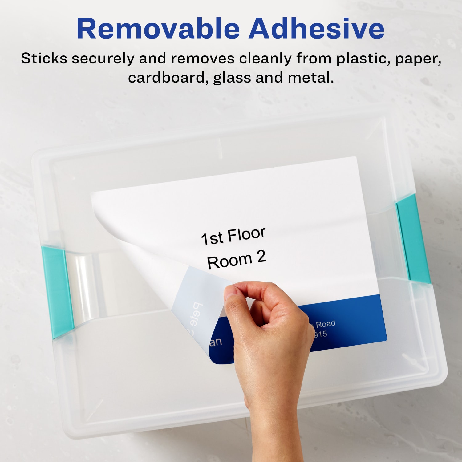 Avery Removable Labels With Sure Feed, 94263-RMP50, Rectangle, 10in x 7in, White, Pack Of 50 Labels - Image 3
