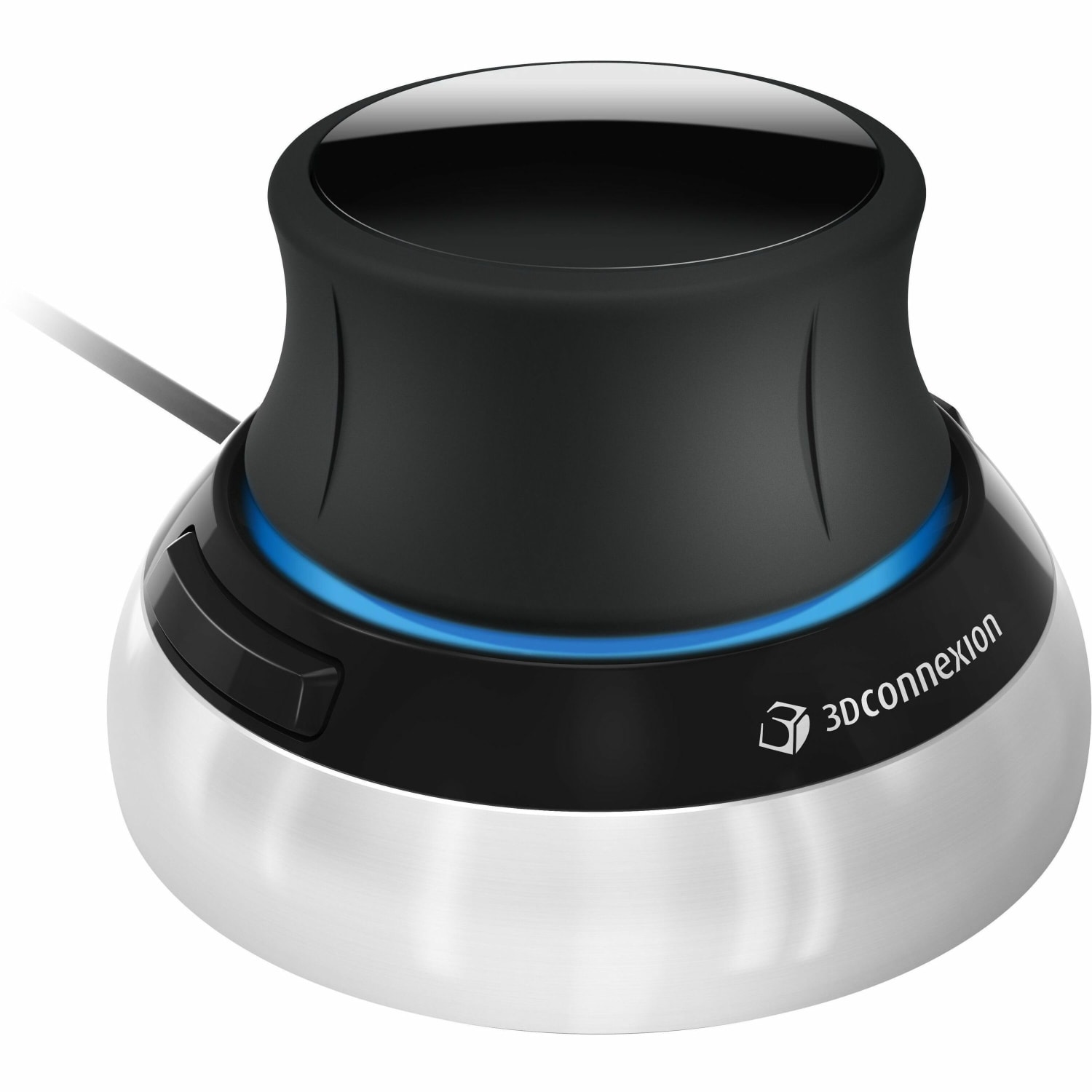 3Dconnexion SpaceMouse Compact - Designed for Advanced 3D Navigation - Cable - Black, Silver - USB - 2 Programmable Button(s) - Symmetrical