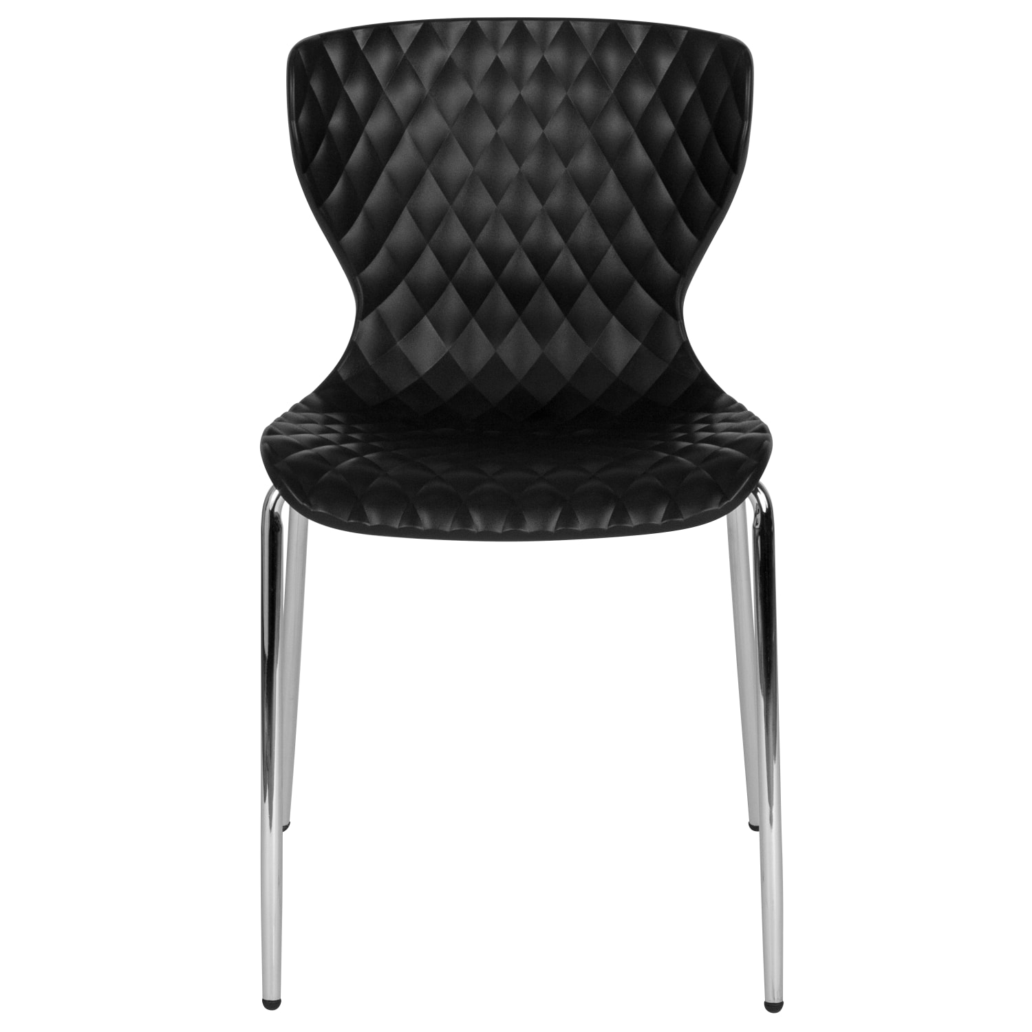Flash Furniture Lowell Contemporary Design Plastic Stack Chair Black PopularChairscom