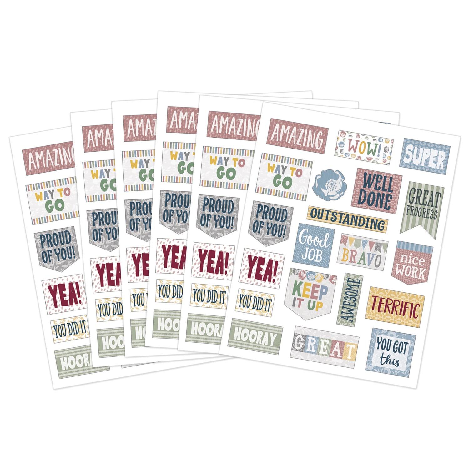 Teacher Created Resources Stickers, 2-1/2in x 1/2in, Classroom Cottage, 120 Stickers Per Pack, Bundle Of 12 Packs - Image 3