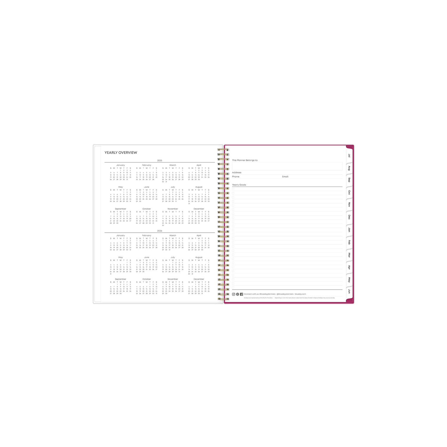 2025-2026 Blue Sky Mahalo CYO Weekly/Monthly Academic Planning Calendar, 8-1/2in x 11in, July 2025 to June 2026, 100149-A - Image 6