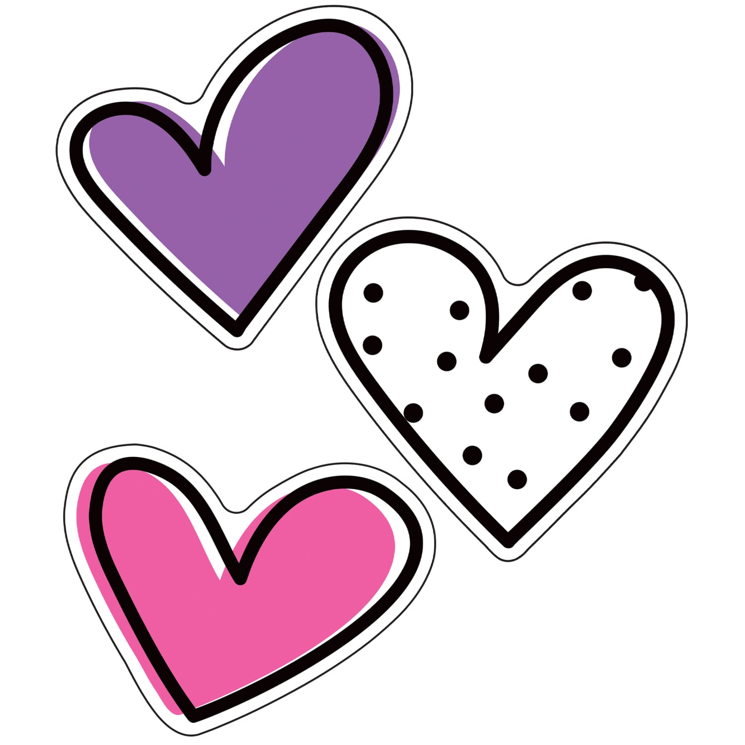 Carson Dellosa Education Cut-Outs, Kind Vibes Doodle Hearts, 36 Cut-Outs Per Pack, Set Of 3 Packs - Image 3
