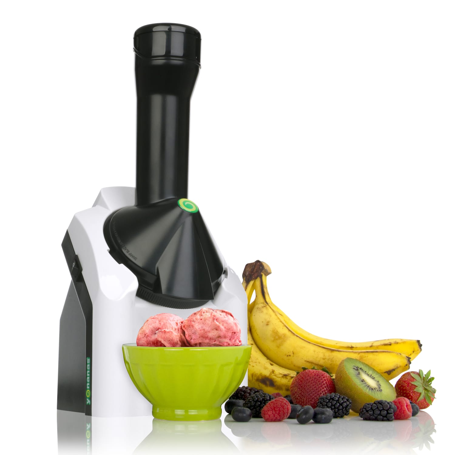 Edgecraft Yonanas Classic Vegan Non-Dairy Frozen Fruit Soft Serve Dessert Maker, 6-3/16in x 13-13/16in x 7-9/16in, White - Image 3