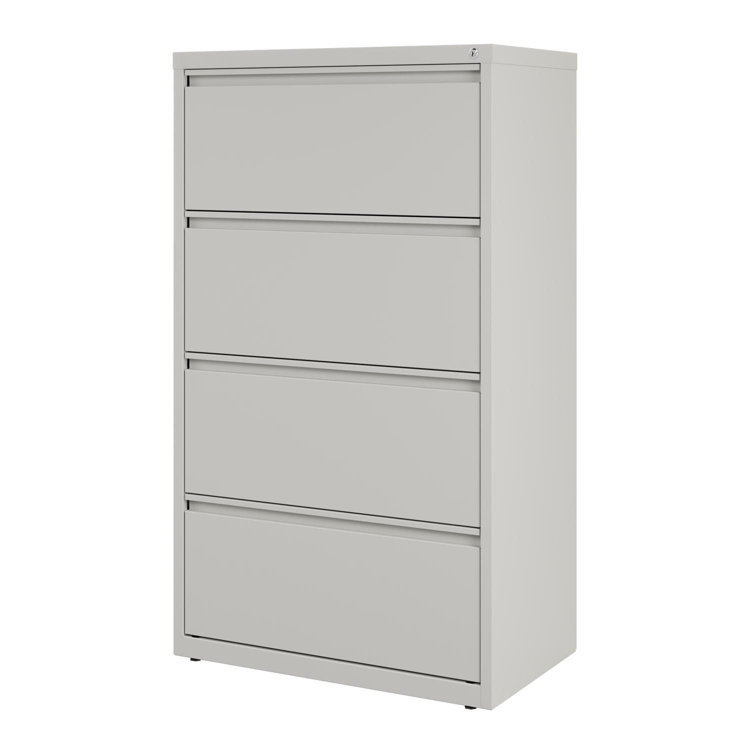 WorkPro 30inW x 18-5/8inD Lateral 4-Drawer File Cabinet, Light Gray - Image 4