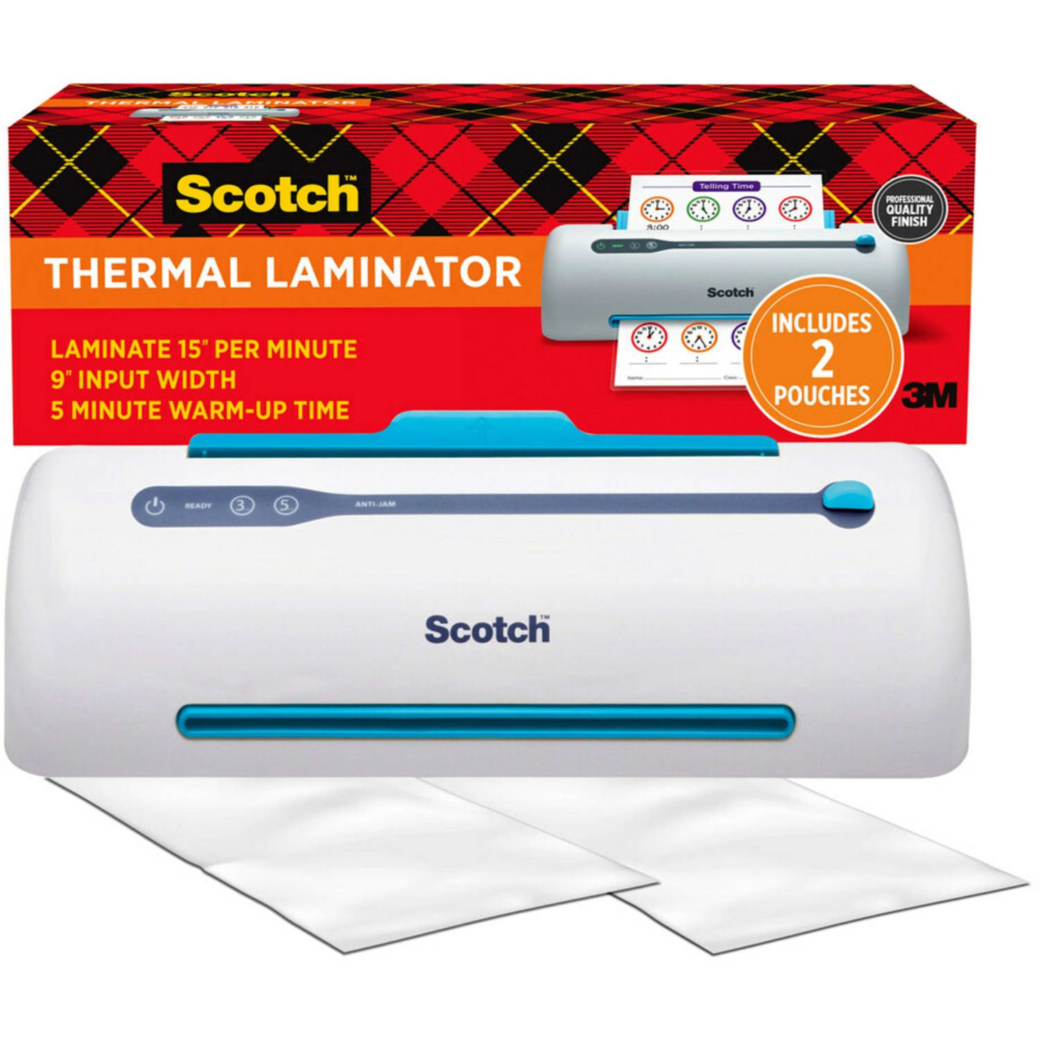 Scotch Smart Thermal Laminator, 1 Thermal Laminator 9in Wide, Never Jam Technology Automatically Prevents Misfed Items