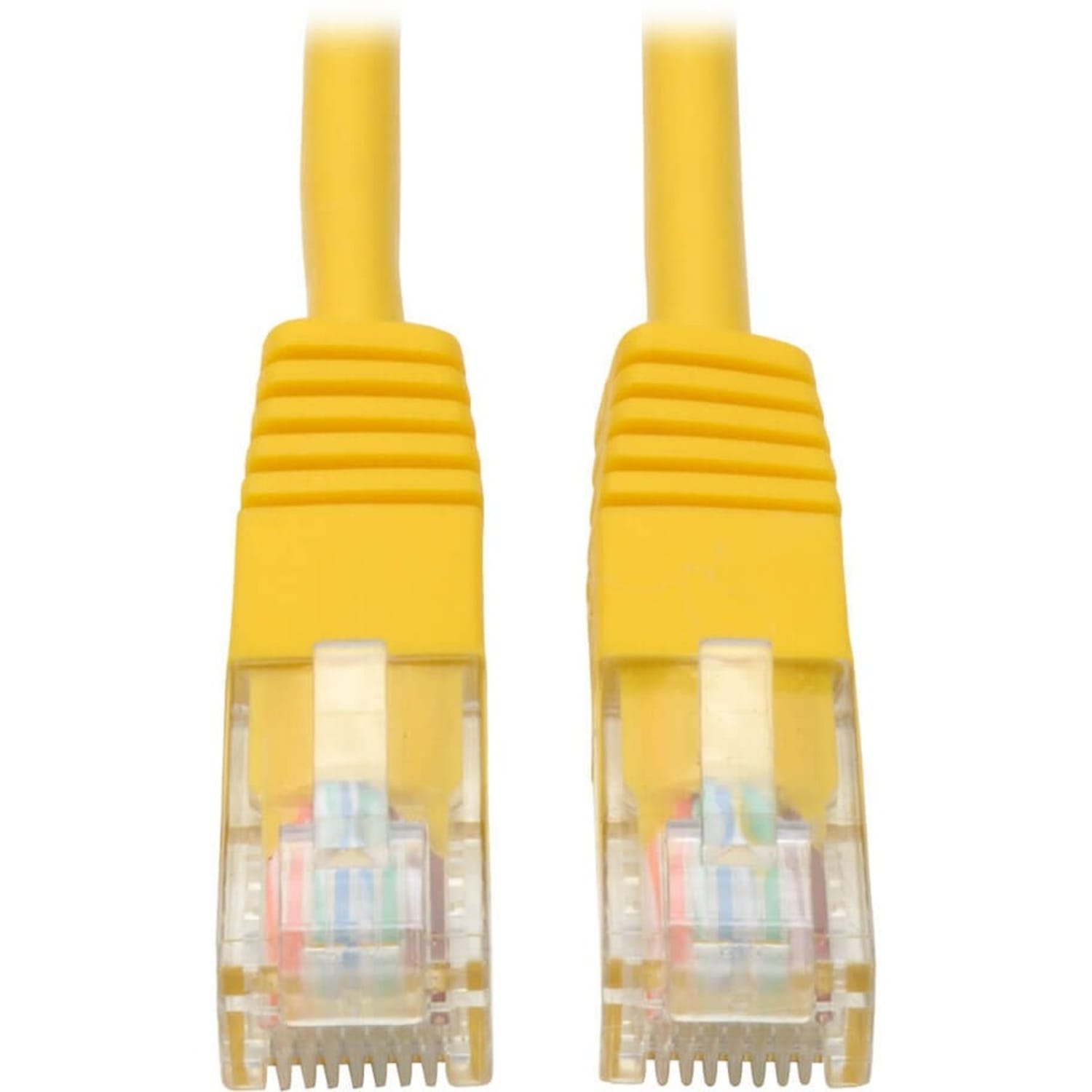 Eaton Tripp Lite Series Cat5e 350 MHz Molded (UTP) Ethernet Cable (RJ45 M/M), PoE - Yellow, 50 ft. (15.24 m) - N002050YW