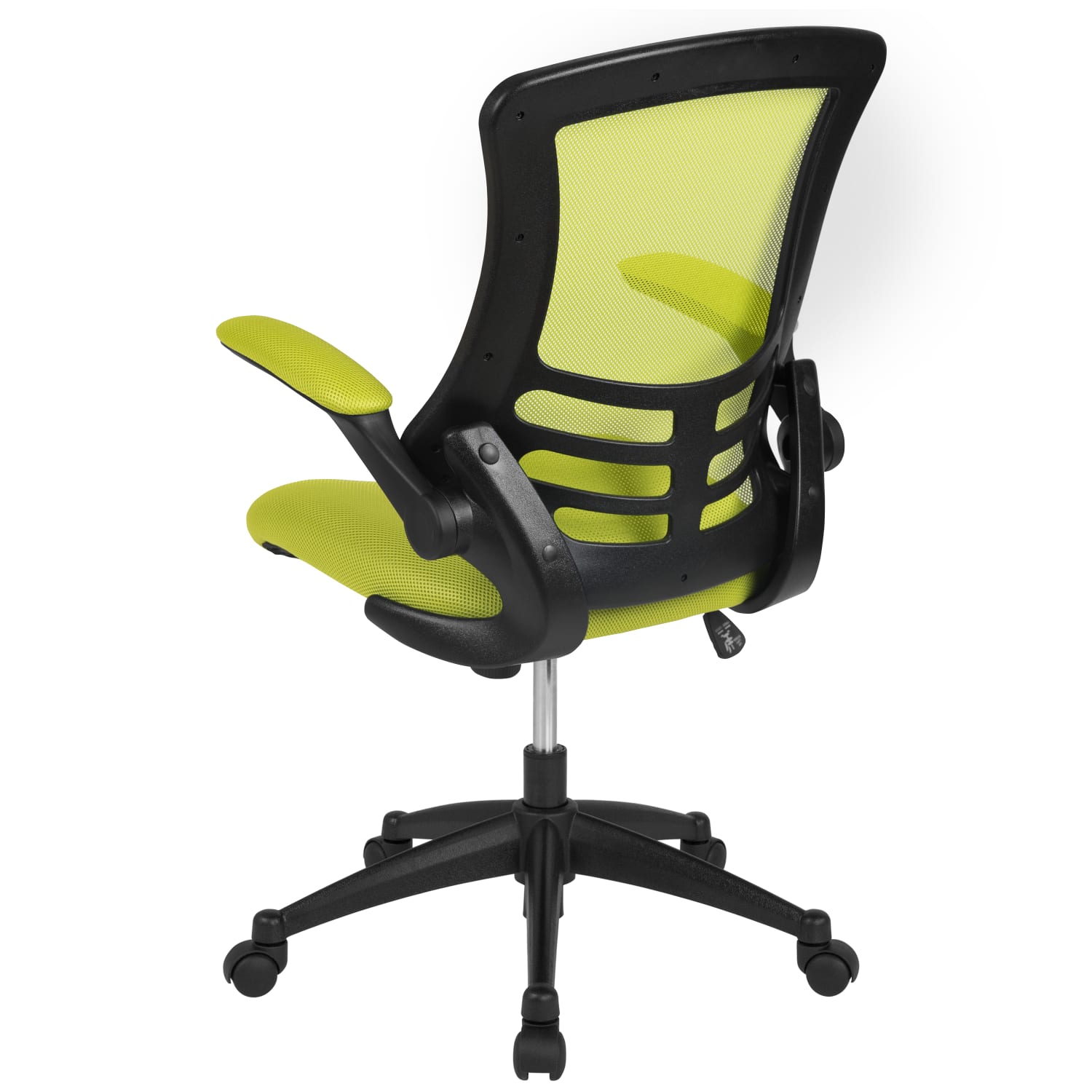 Flash Furniture Mesh MidBack Swivel Task Chair With FlipUp Arms GreenBlack PopularChairscom Flash Furniture Mesh Mid Back Swivel Task Chair With Flip Up Arms GreenBlack PopularChairscom