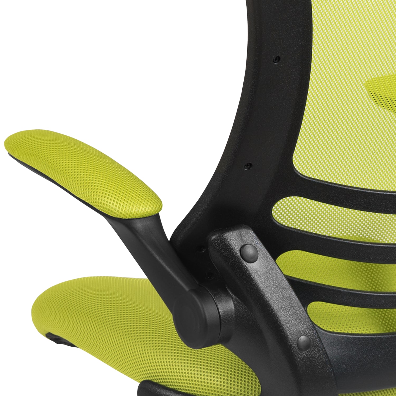 Flash Furniture Mesh MidBack Swivel Task Chair With FlipUp Arms GreenBlack PopularChairscom Flash Furniture Mesh Mid Back Swivel Task Chair With Flip Up Arms GreenBlack PopularChairscom
