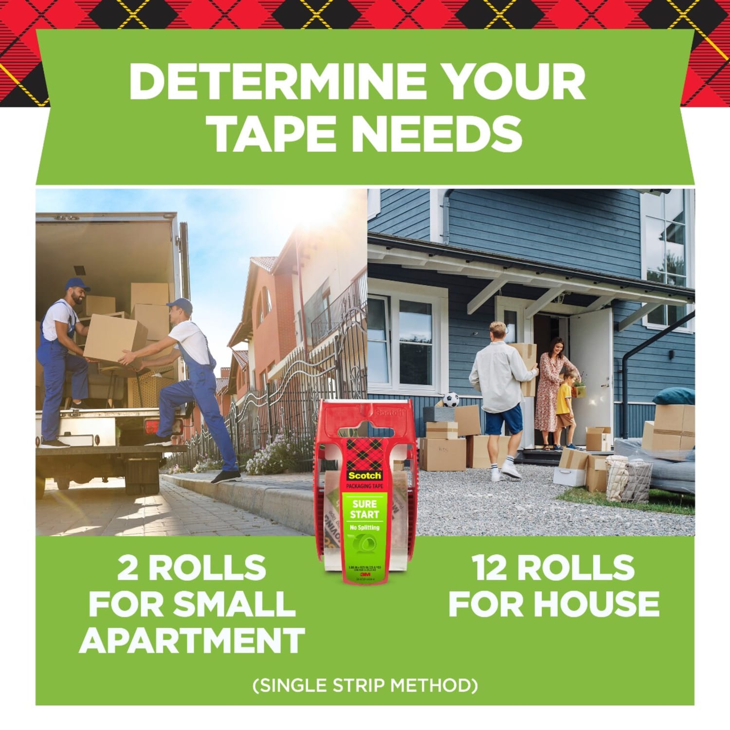 Scotch Sure Start Shipping Tape, 6 Tape Rolls, 1 7/8 in x 25 yd, 1.5in Core, Designed for Packing, Shipping and Mailing, Quiet Unwind, No Splitting or Tearing, Clear - Image 6