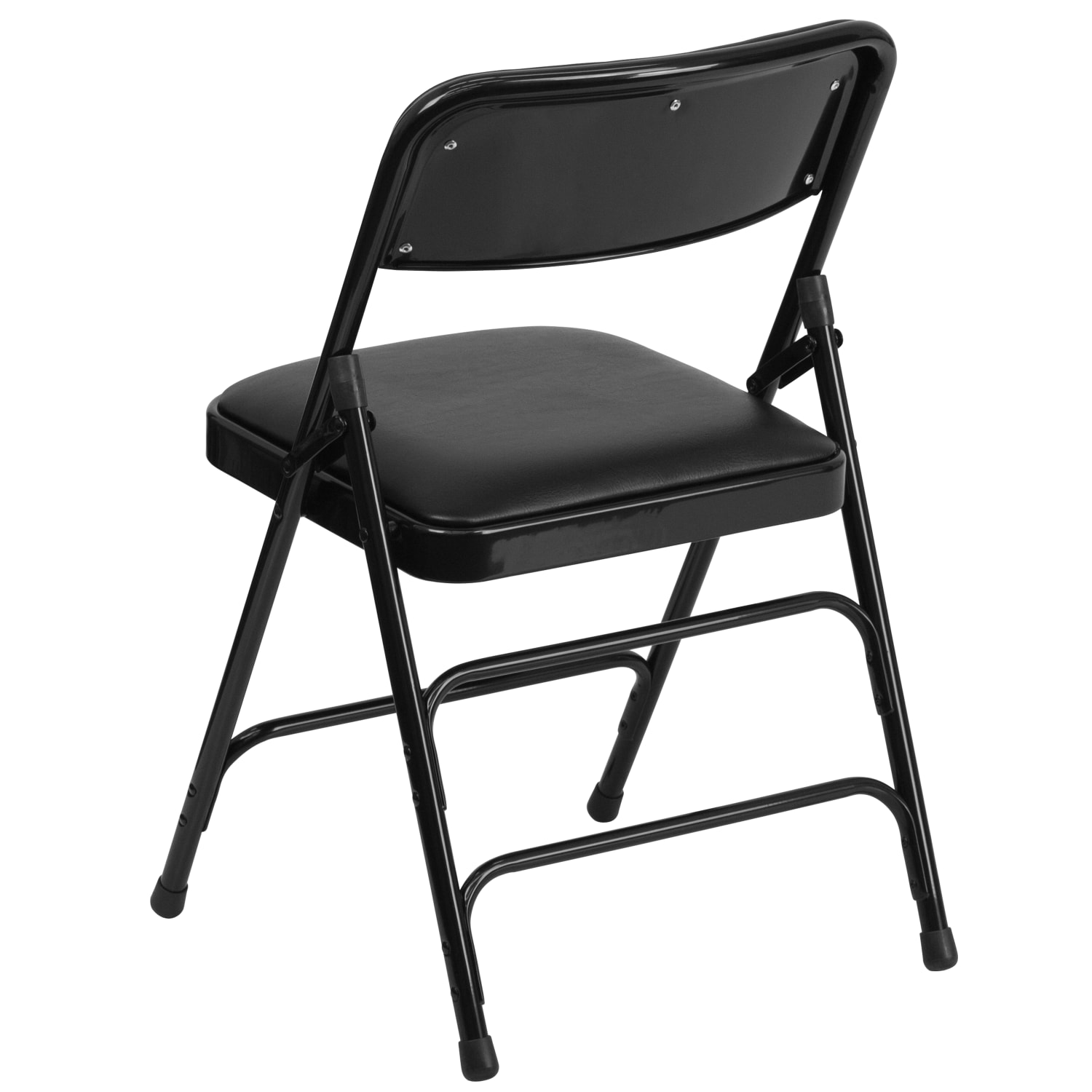 Flash Furniture HERCULES Series Metal Folding Chairs With Padded Vinyl Seats Black Pack Of 2 Chairs PopularChairscom