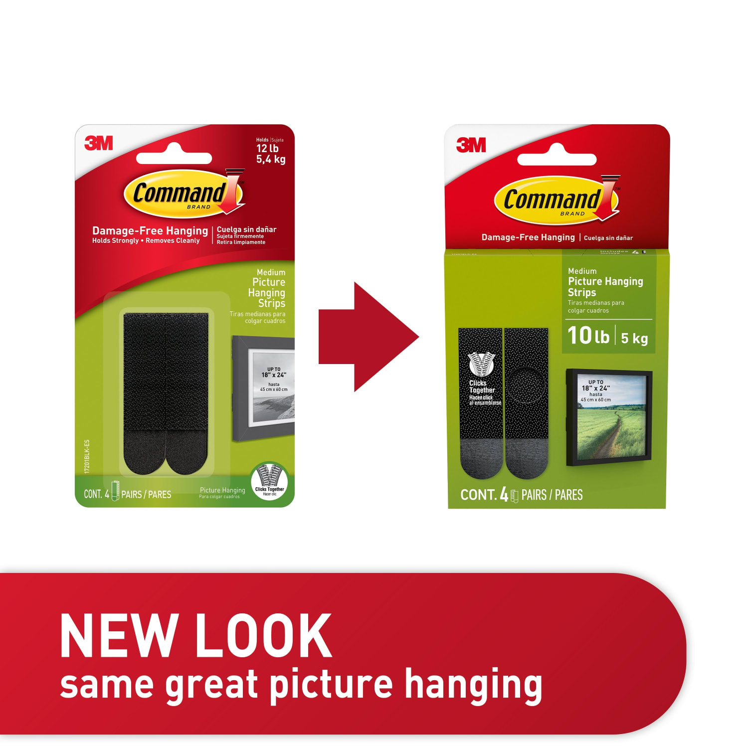 Command Medium (10 Lb) Picture Hanging Strips, White, 4 Pairs (8 Strips), 17201BLK - Image 5