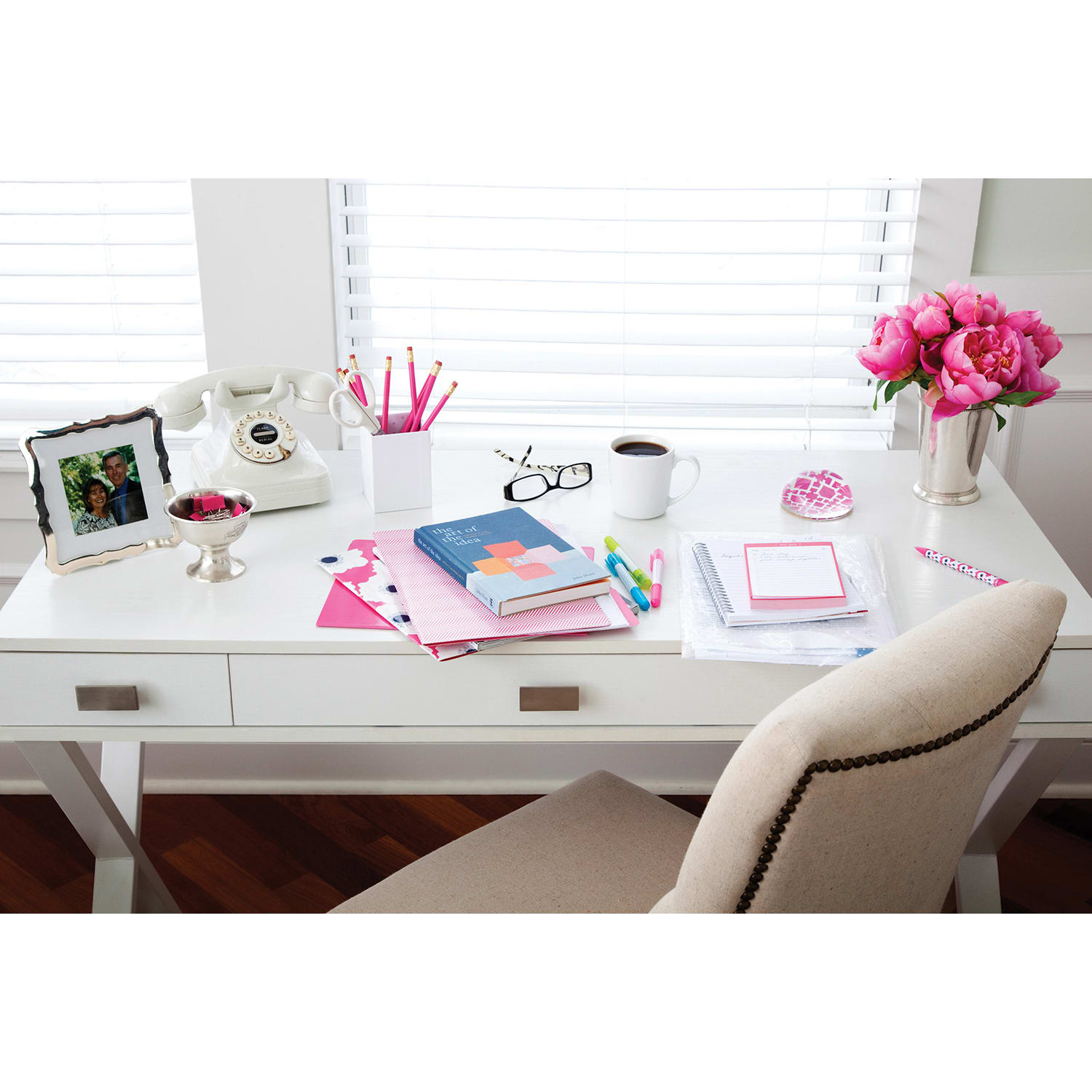 Realspace® Keri 48 W Writing Desk White PopularChairscom