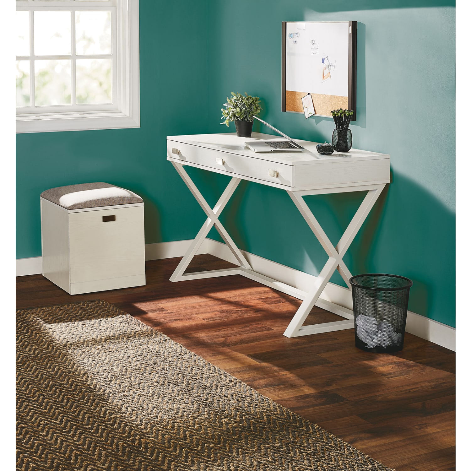 Realspace® Keri 48 W Writing Desk White PopularChairscom