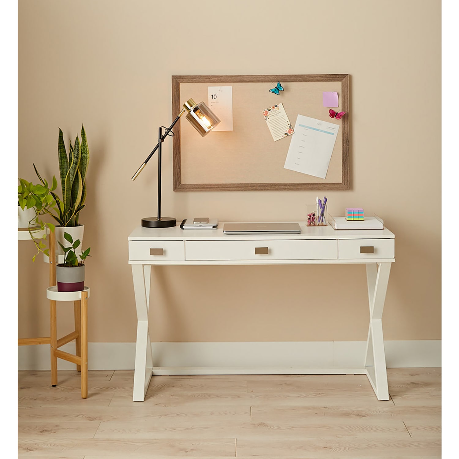 Realspace® Keri 48 W Writing Desk White PopularChairscom