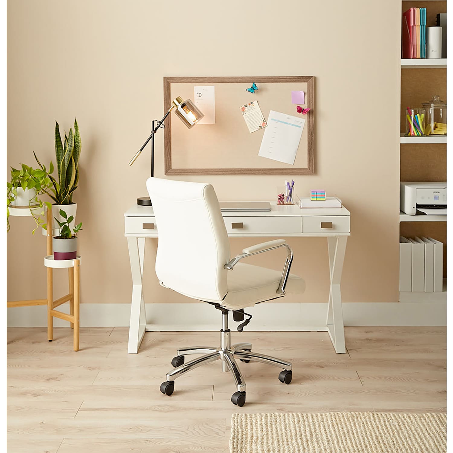 Realspace® Keri 48 W Writing Desk White PopularChairscom