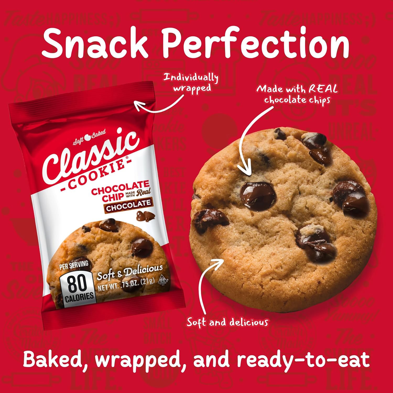 Classic Cookie Chocolate Chip Cookies Bulk, 0.75 Oz, Total Qty 200 - Image 6