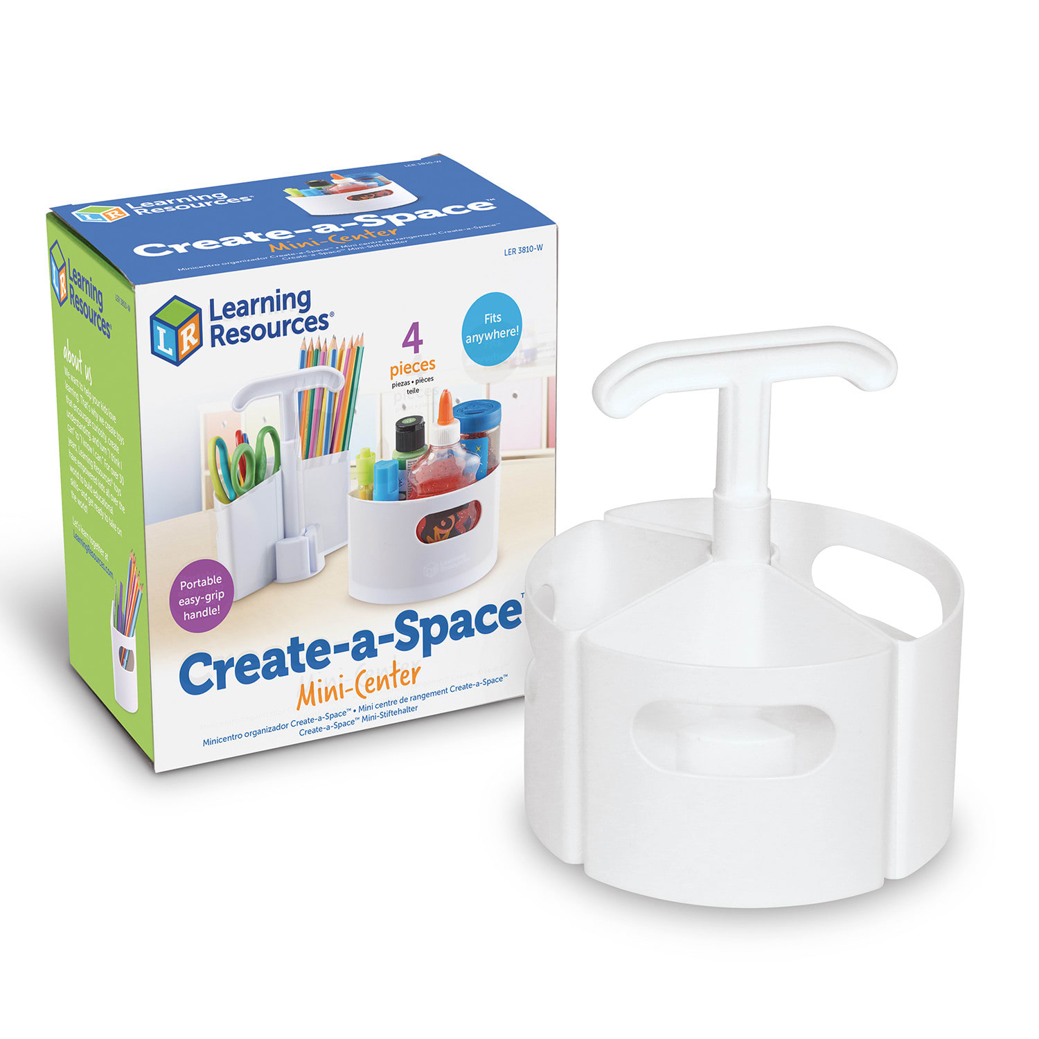 Learning Resources Create-A-Space Mini-Center, White, Pack Of 2 - Image 3