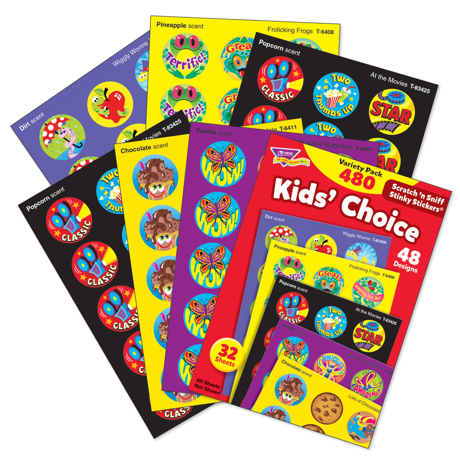 Trend Stinky Stickers, Kids Choice, 480 Stickers Per Pack, Set Of 2 Packs - Image 3
