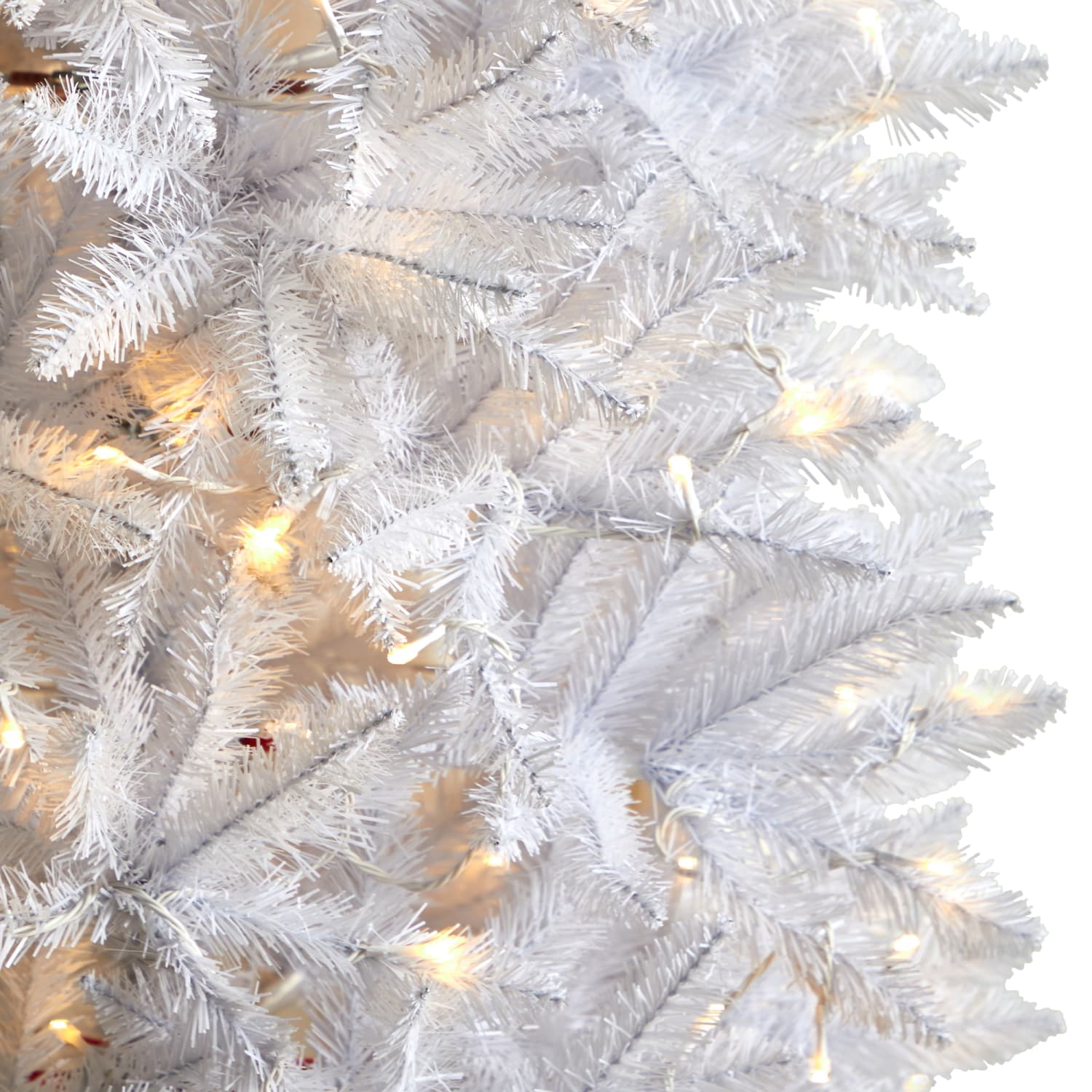 Nearly Natural Slim Artificial Christmas Tree, 7'H, White - Image 5
