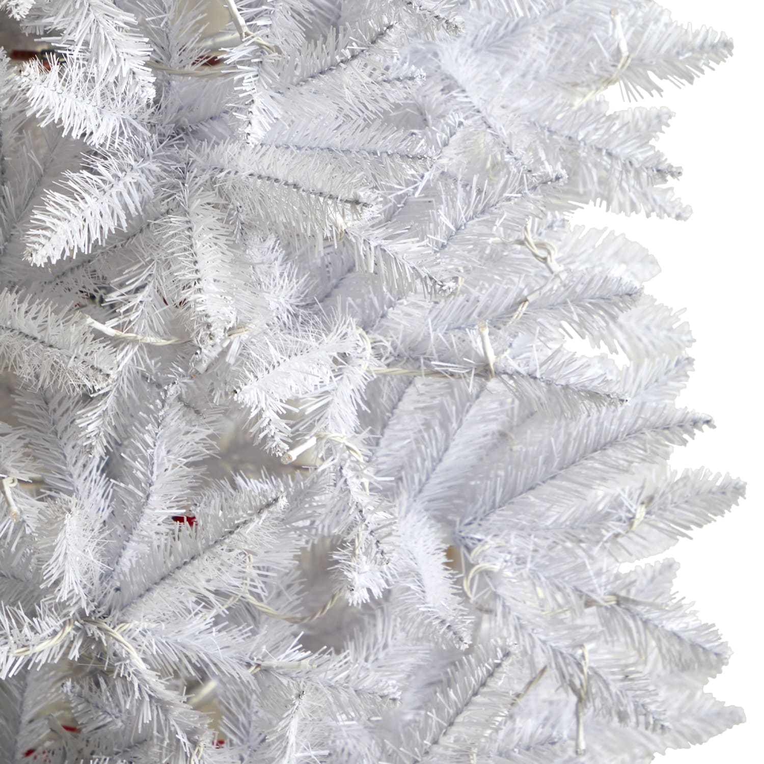 Nearly Natural Slim Artificial Christmas Tree, 7'H, White - Image 6