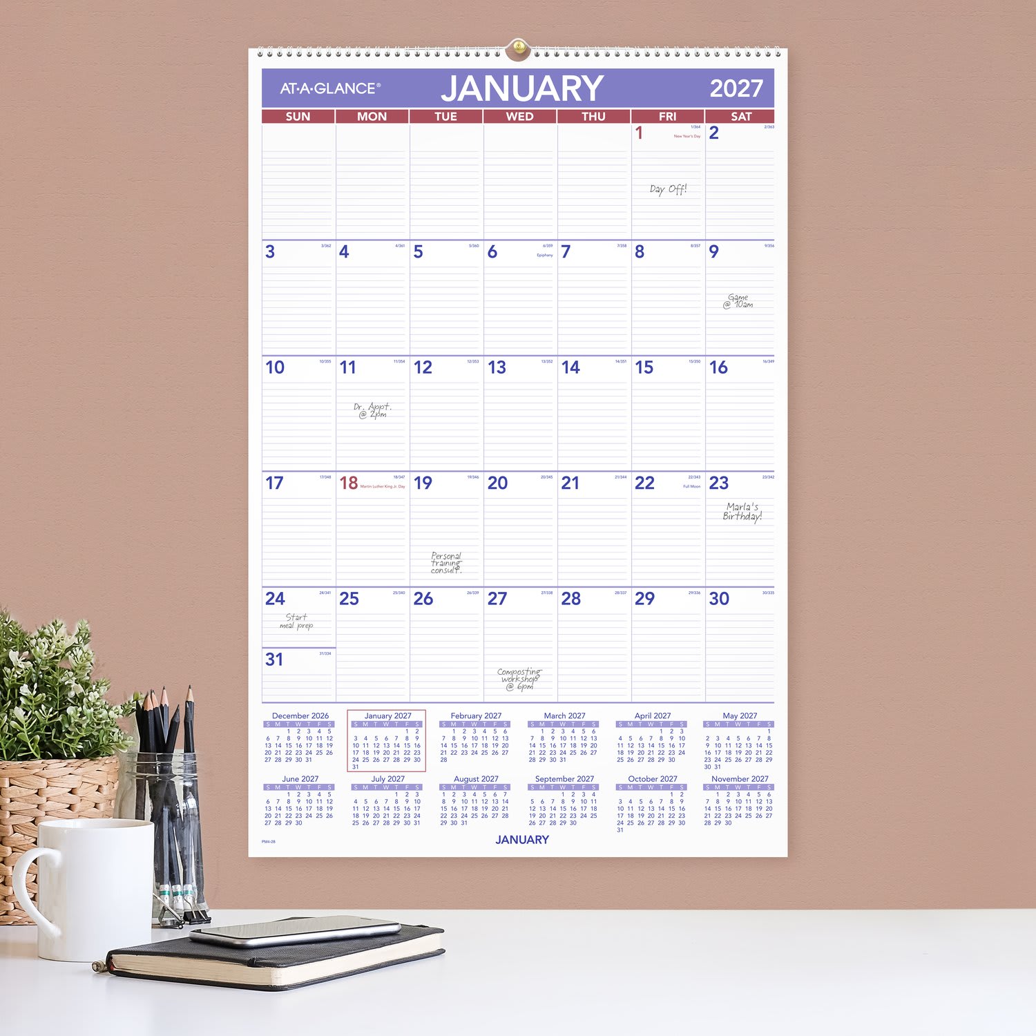 AT-A-GLANCE 2027 Monthly Wall Calendar, Large, 20in x 30in - Image 4