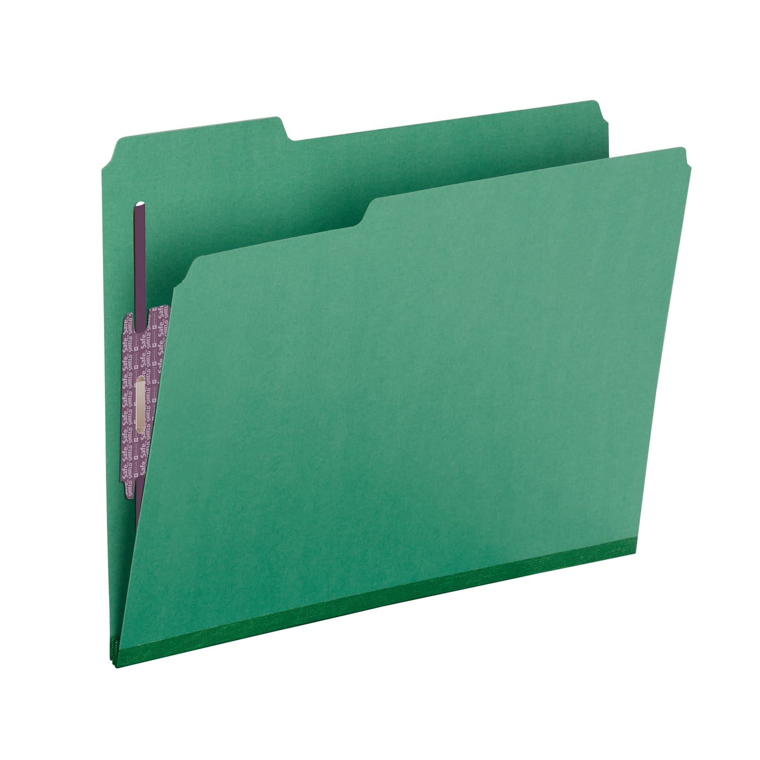 Smead Color Pressboard Fastener Folders With SafeSHIELD Coated Fasteners, Letter Size, 1/3 Cut, Green, Box Of 25 - Image 5