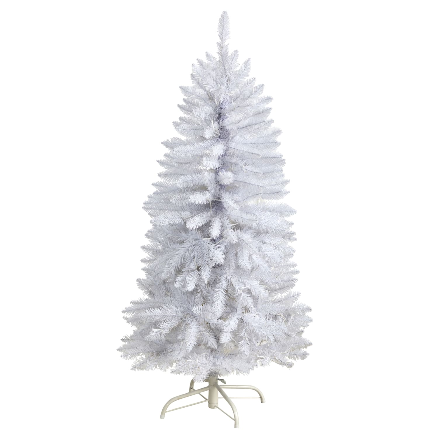 Nearly Natural Slim Artificial Christmas Tree, 4'H, White - Image 4
