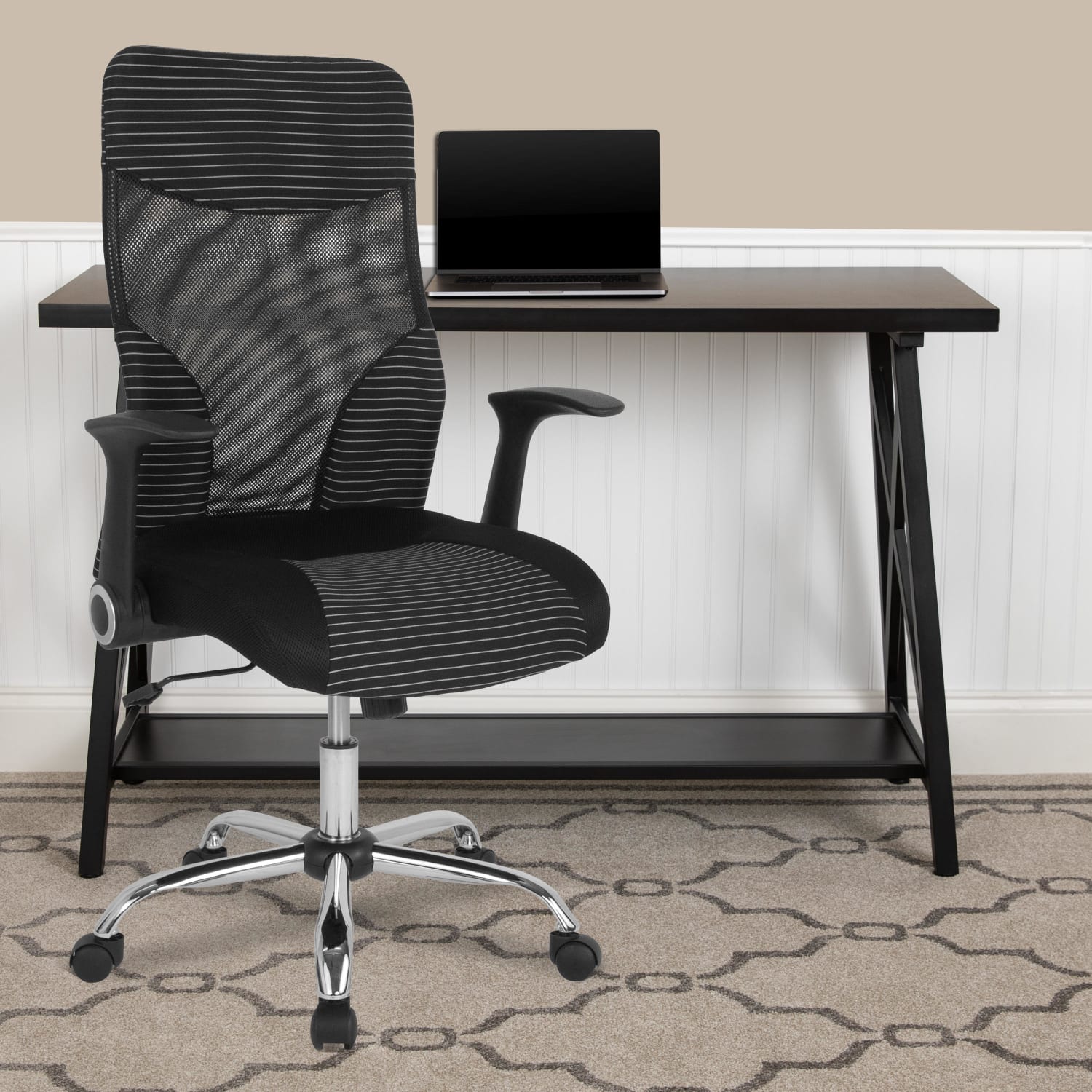 Flash Furniture Milford Ergonomic Mesh High Back Executive Office Chair BlackWhite PopularChairscom
