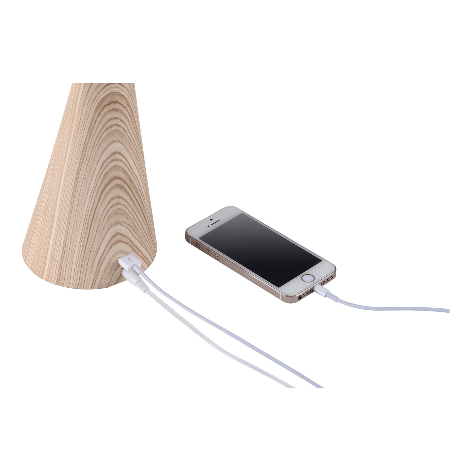 Bostitch Wood Grain LED Desk Lamp With Silicone Neck, 12-1/8inH, White - Image 4