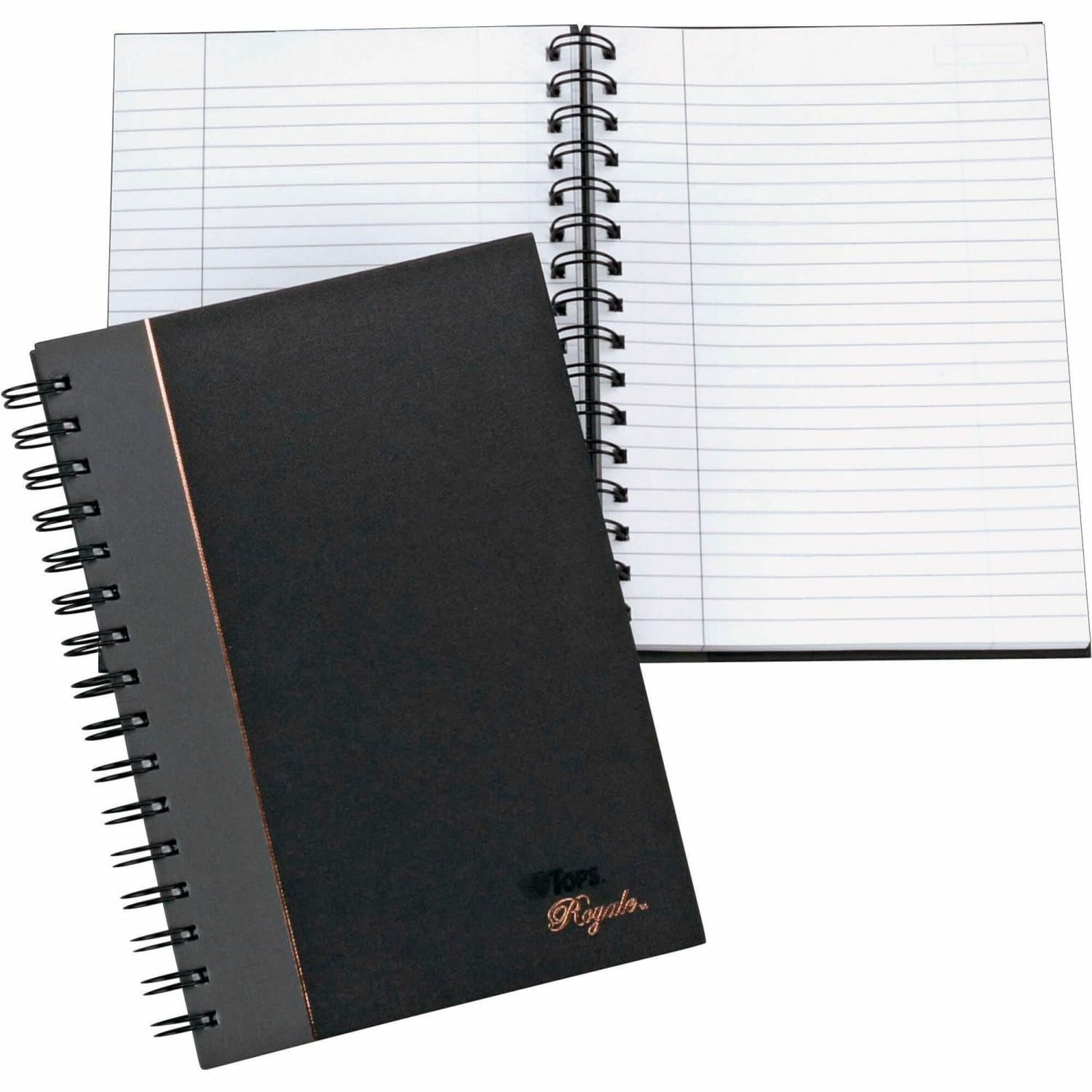 TOPS Royale Wirebound Notebook, 5 7/8in x 8 1/4in, Legal Ruled, 96 Sheets, Gray/Black - Image 4