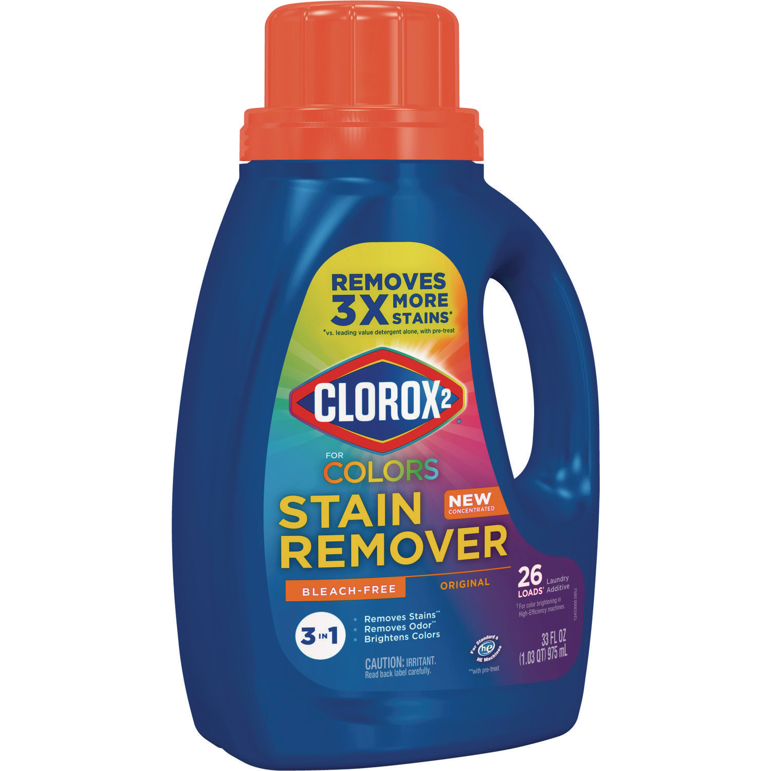 Clorox 2 For Colors Stain Remover and Laundry Additive, Bleach Free, Original, 33 oz Bottle, 6/Carton - Image 5