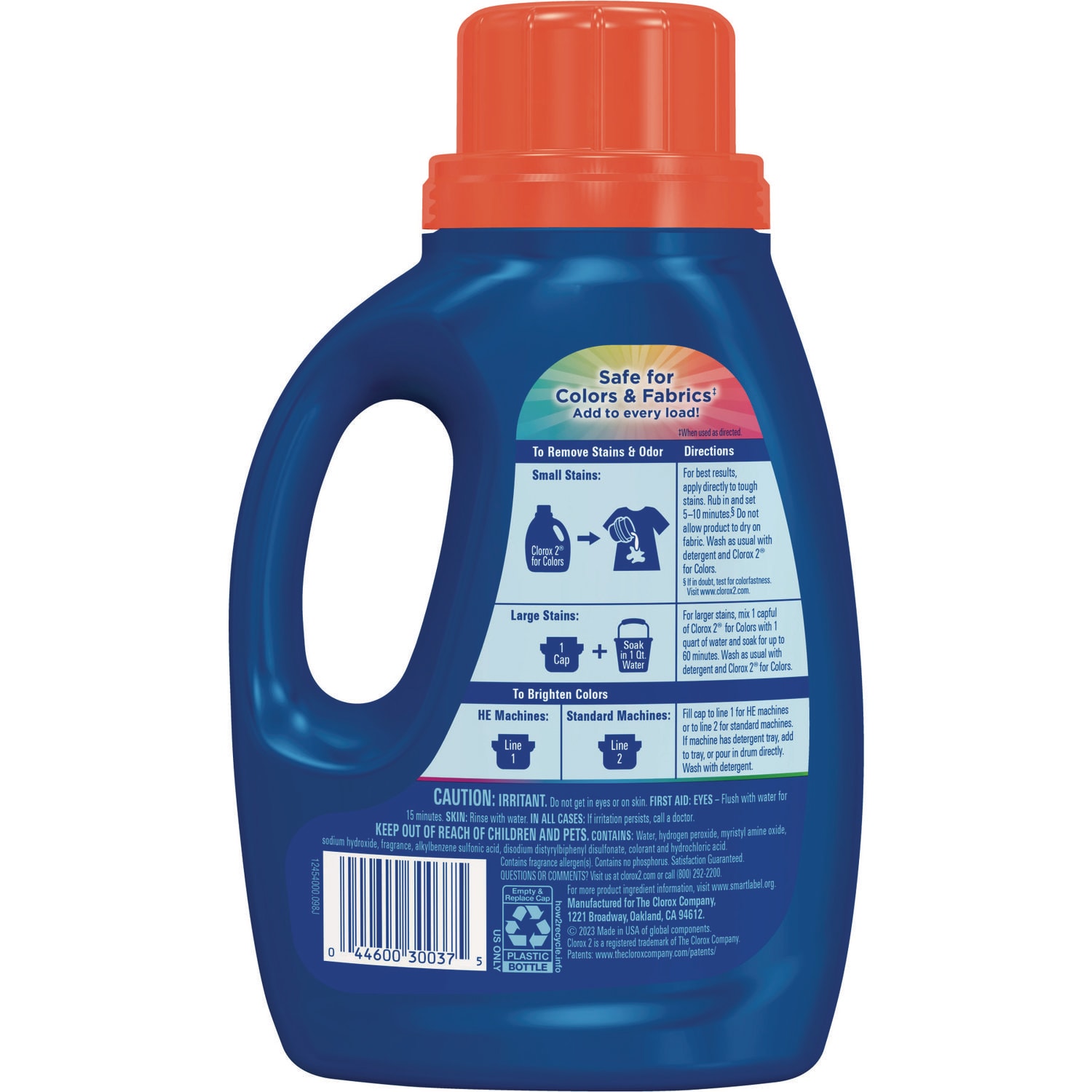 Clorox 2 For Colors Stain Remover and Laundry Additive, Bleach Free, Original, 33 oz Bottle, 6/Carton - Image 6