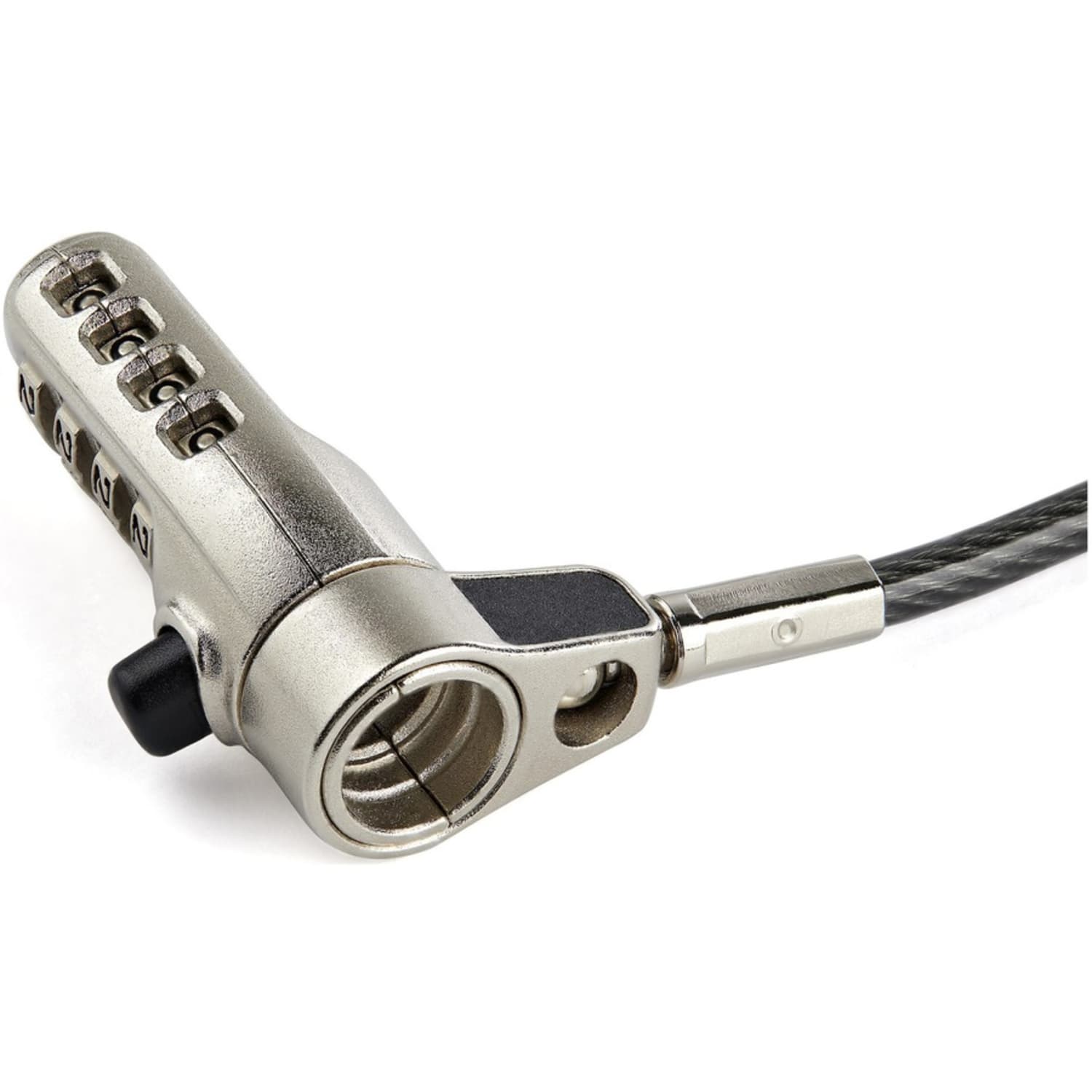 StarTech.com 6ft (2m) 3-in-1 Universal Laptop Cable Lock - 4-Digit Combination Security Lock for K-Slot, Nano & Wedge Slot Desktop/Laptop - Image 3