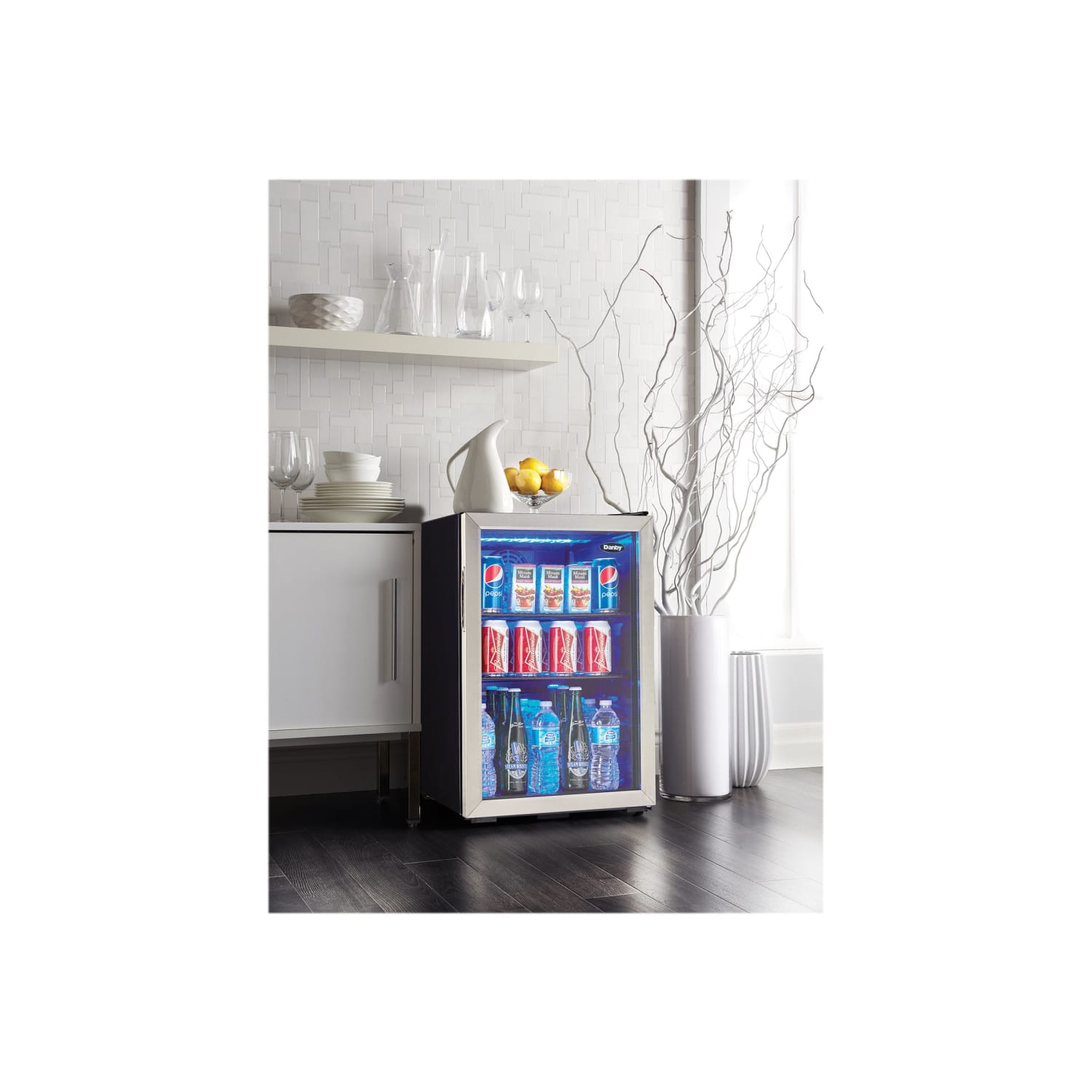 Danby DBC026A1BSSDB - Drinks chiller - width: 17.5 in - depth: 19.7 in - height: 27.1 in - 2.6 cu. ft - stainless steel - Image 5