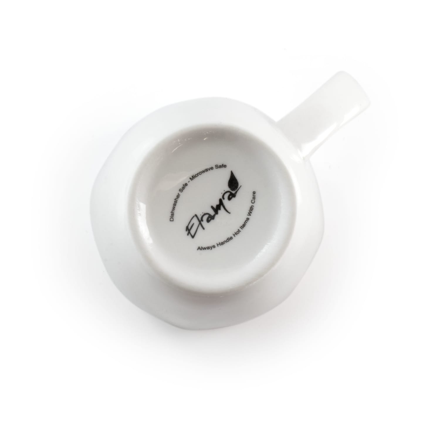 Elama Riley 12-Piece Porcelain Mug Set, 12 Oz, White - Image 3