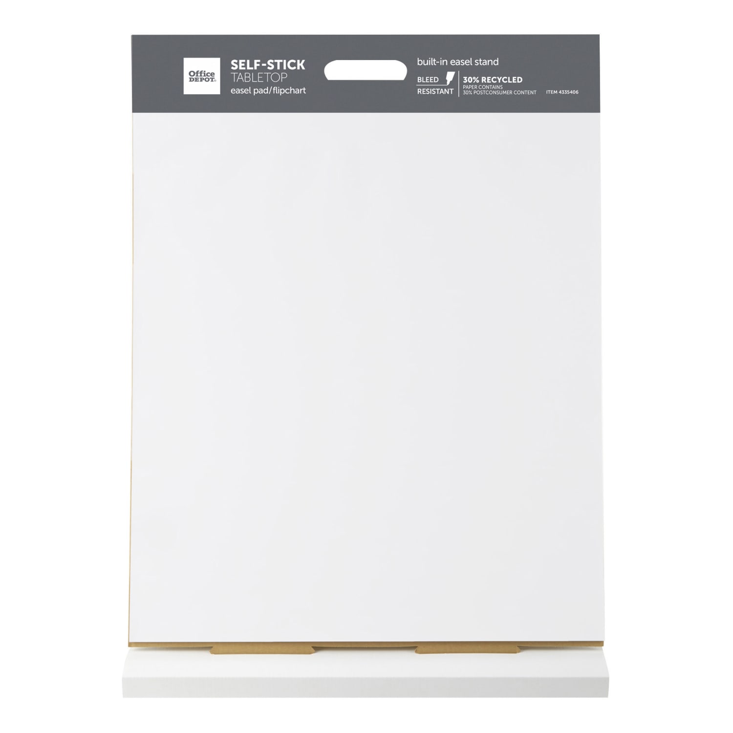 Office Depot Brand Self-Stick Tabletop Easel Pad, 20in x 23in, 20 Sheets, 30% Recycled, White - Image 3